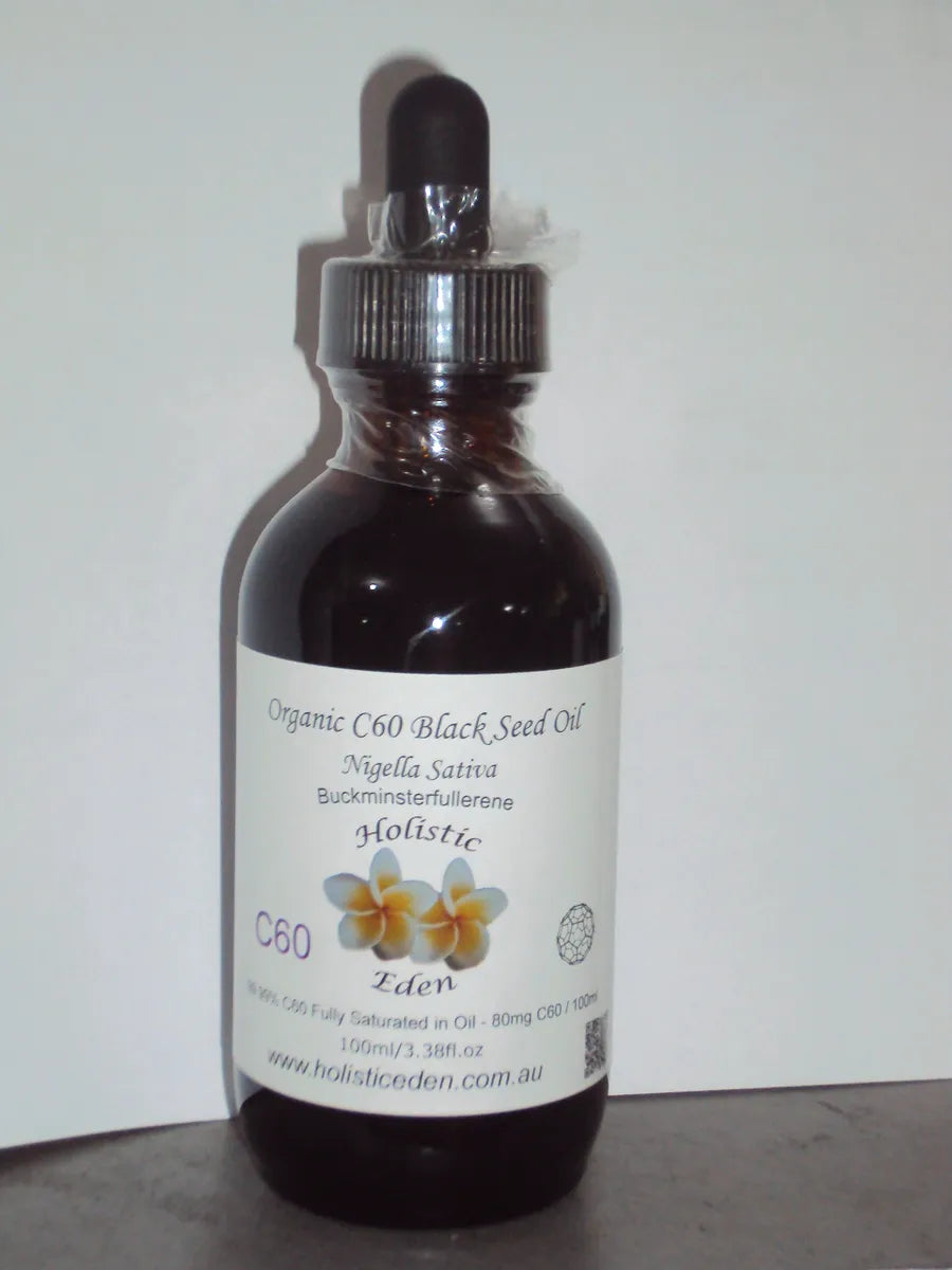 200ml C60 Black Cumin Seed Oil 99.99% Pure SUBLIMED Carbon 60 Fullerene Cold Pressed