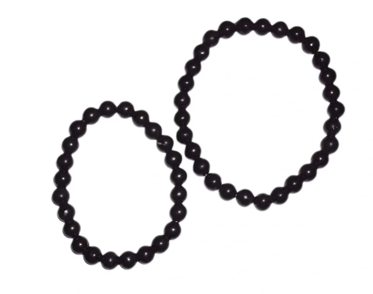 6mm Shungite Bead Bracelet Adult & Child Sizes, Genuine Russian Shungite