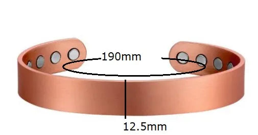 Brushed Copper Magnetic Bracelet Arthritis Pain Relief Bangle