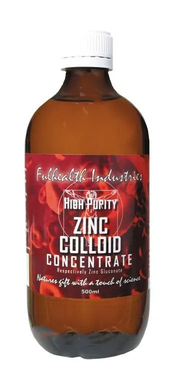 Colloidal Zinc Colloid High Purity Zinc Concentrate 500ml Fulhealth Industries