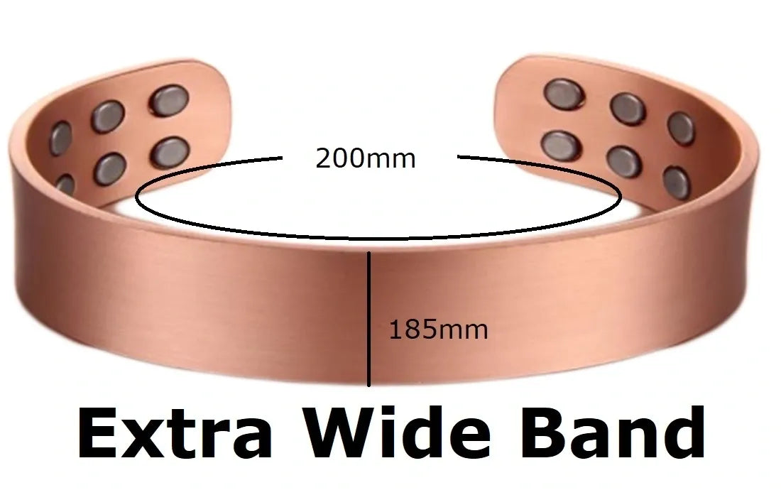 Copper Magnetic EXTRA WIDE Bracelet Arthritis Relief Bangle Healing Therapy 99%