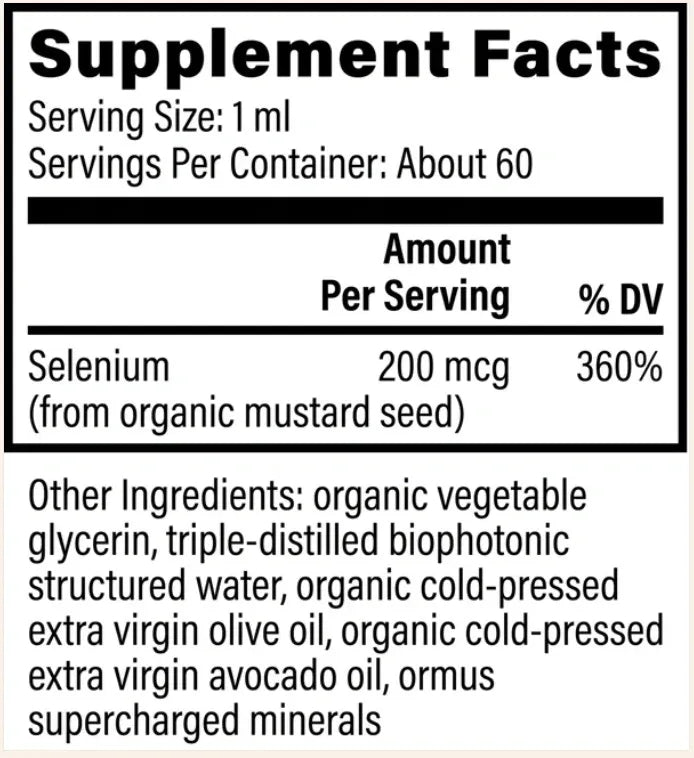 Global Healing Liquid Selenium - Plant Based - Immune Support Vegan Friendly GMO Free