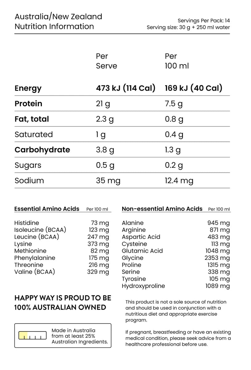 Happy Whey Protein Water Tropical Crush + 18g Collagen 420g