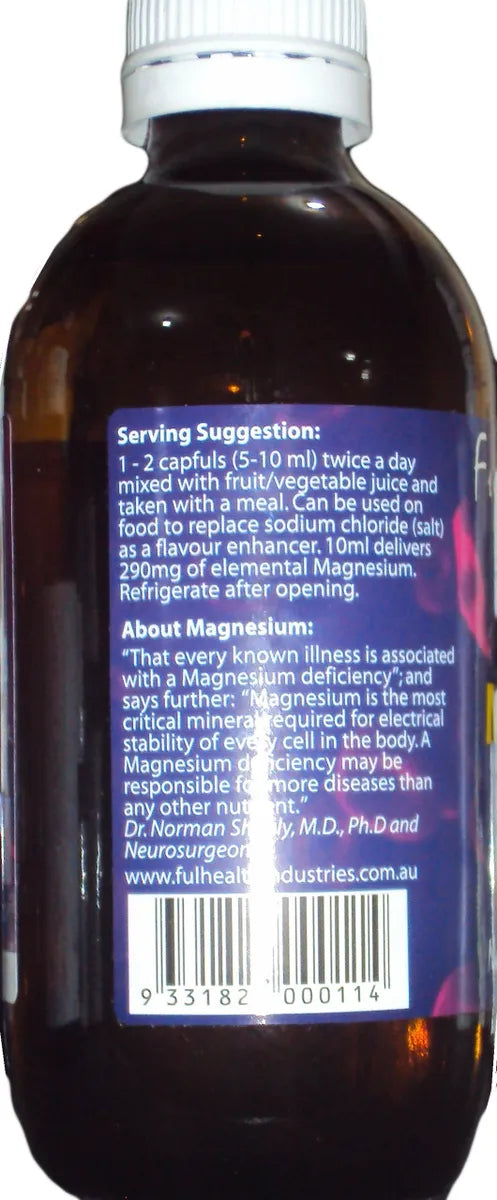 High Purity Colloidal Magnesium Colloid (Magnesium Chloride) 200ml Concentrate
