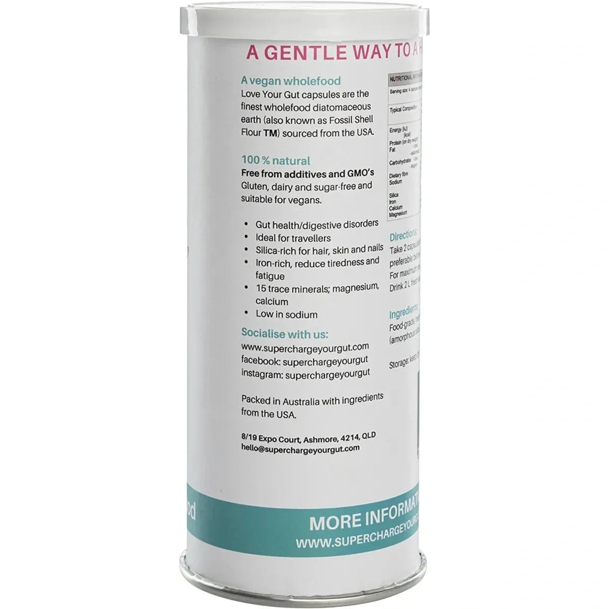 Love Your Gut Capsules Diatomaceous Earth 120 Caps