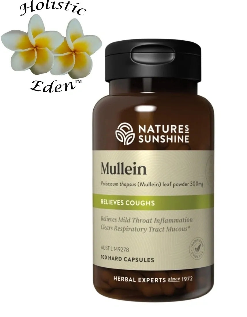Nature's Sunshine Mullein 300mg Natures Relieves Coughs 100 Capsules