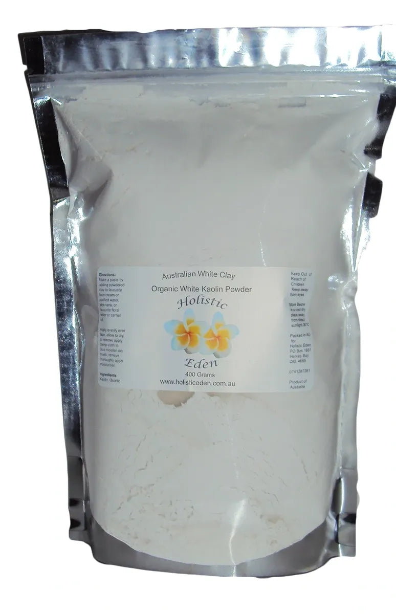 Organic Australian White Kaolin Clay Powder Dry Sensitive Skin Mask 400g