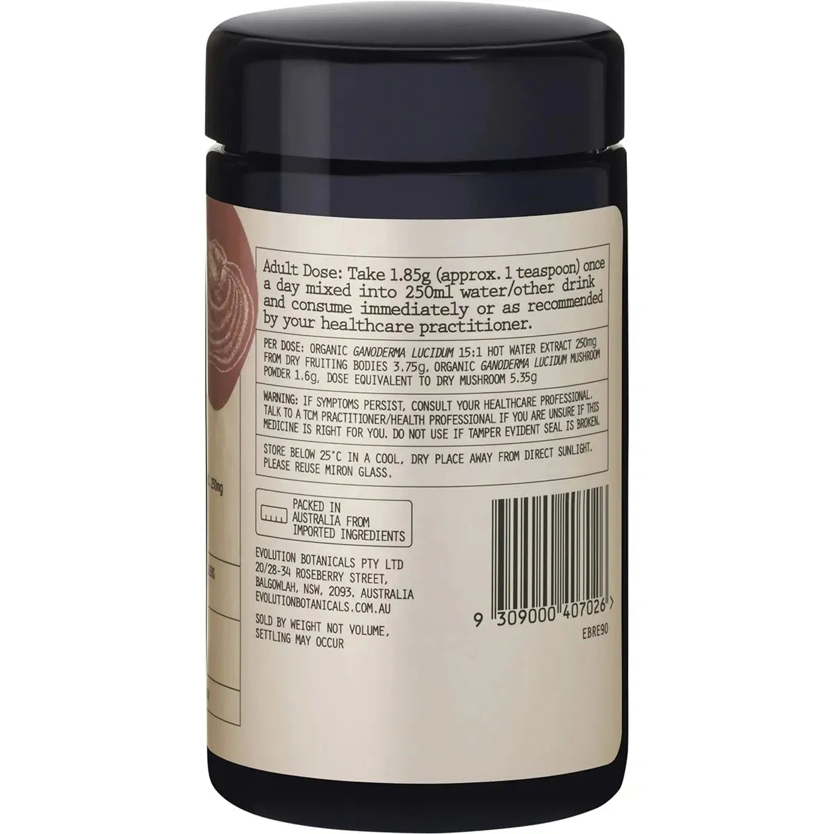 Organic Reish Mushroom Powder Extract Nourishes Heart, Fortify Lungs, Blood 90g