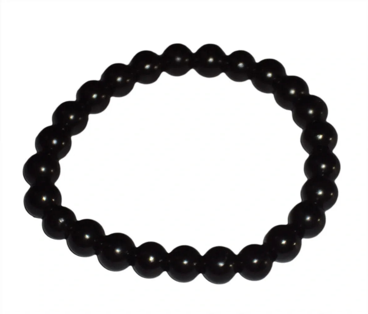 Tourmaline Bracelet 8mm Beads Black Tourmaline Bracelet EMF PROTECTION Crystal
