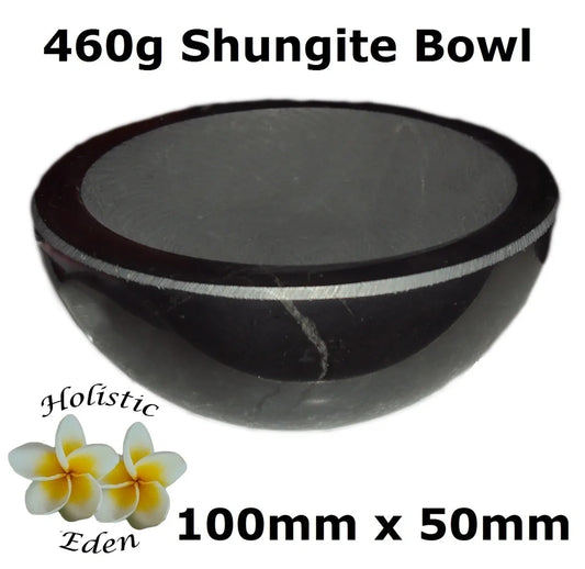 100mm Shungite Crystal Bowl Chalis Phone Holder Energize Fruit Water Food Karelian