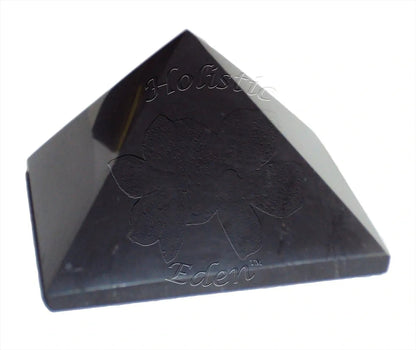 10cm Shungite Polished Pyramid EMF Protection, Air Purifier Crystal Health Stone