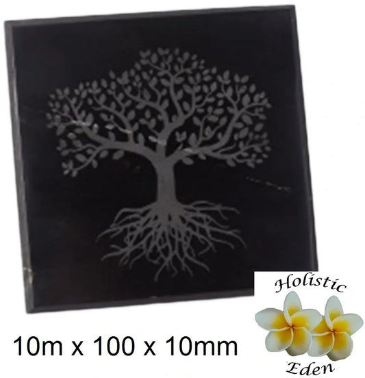 10x10cm Shungite Plate EMF Protection Phone Charging Plate Modem Router Coaster