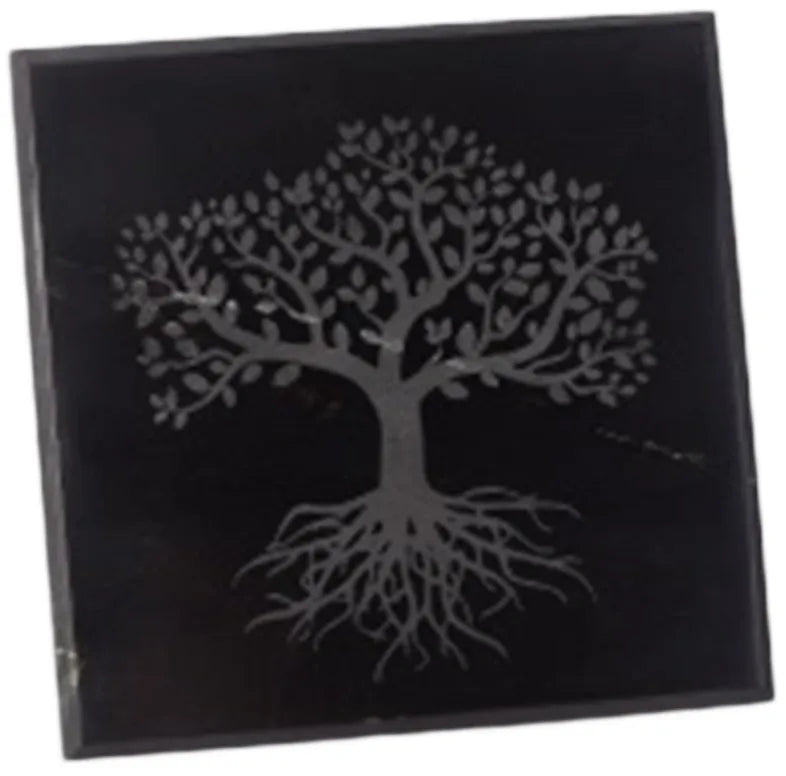 10x10cm Shungite Plate EMF Protection Phone Charging Plate Modem Router Coaster