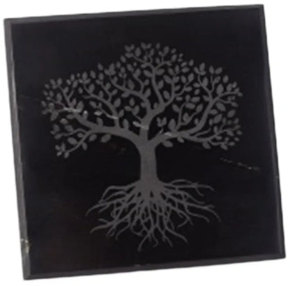 10x10cm Shungite Plate EMF Protection Phone Charging Plate Modem Router Coaster