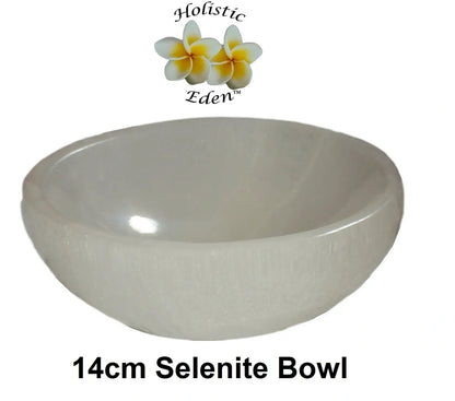 14cm Selenite Bowl High Quality Round Moroccan Crystal Charging Bowl
