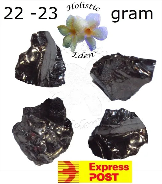 22 - 23 Gram Elite Noble Shungite Rough Stone Water Purification EMF Protection