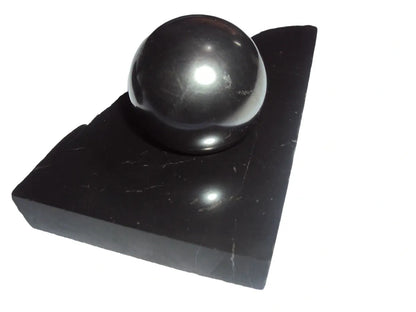 40mm Shungite Sphere + Stand, EMF Protection