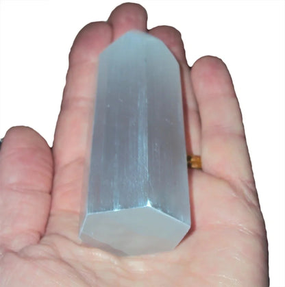 4" Selenite Tower - Generator, 10cm High Grade Moroccan Crystal Charging Stone