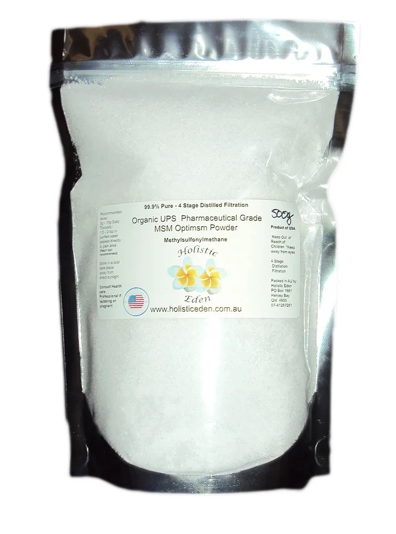 500g Pure MSM Powder Crystals Pure Methylsulfonylmethane Dimethyl Sulfone OptiMSM