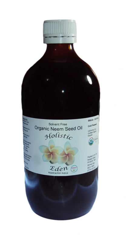 500ml Organic Neem Oil Seed Oil 100% Pure Cold Pressed Azadirachtin Indica Glass