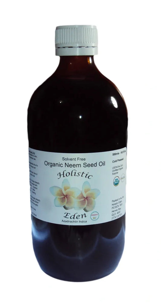 500ml Organic Neem Oil Seed Oil 100% Pure Cold Pressed Azadirachtin Indica Glass