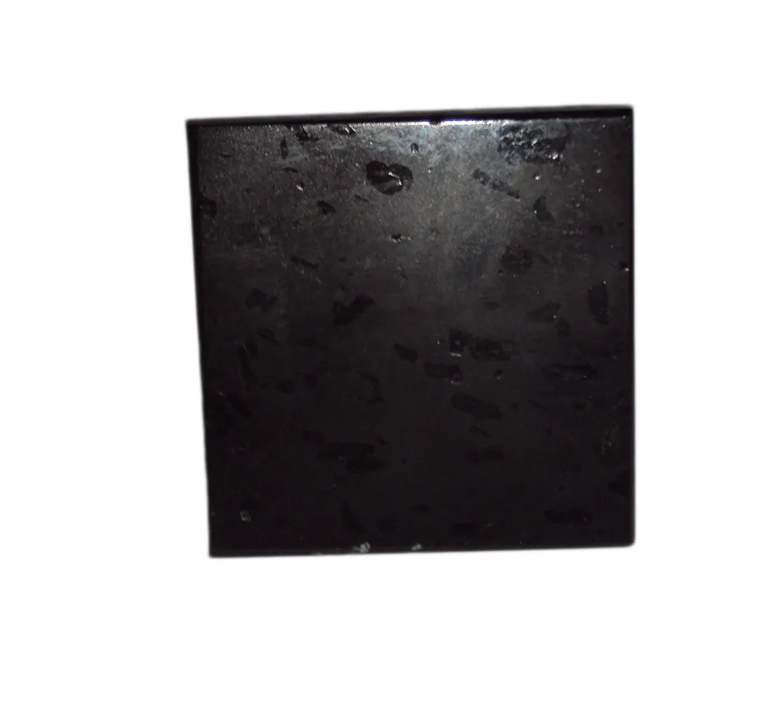 50mm Black Tourmaline Polished Pyramid EMF Protection Crystal Healing Stone
