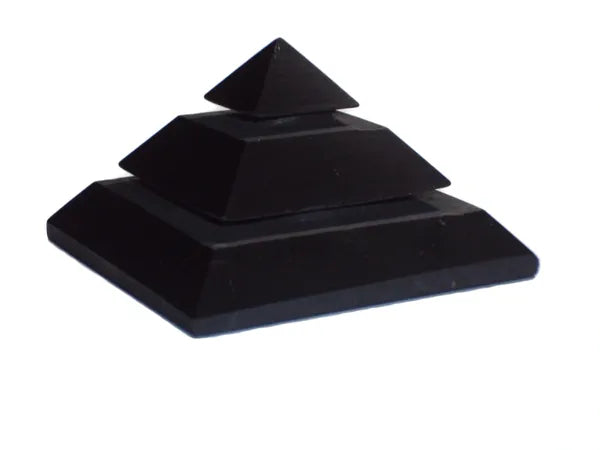 55mm Shungite Sakkara Pyramid, EMF Protection