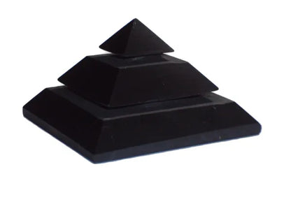 55mm Shungite Sakkara Pyramid, EMF Protection