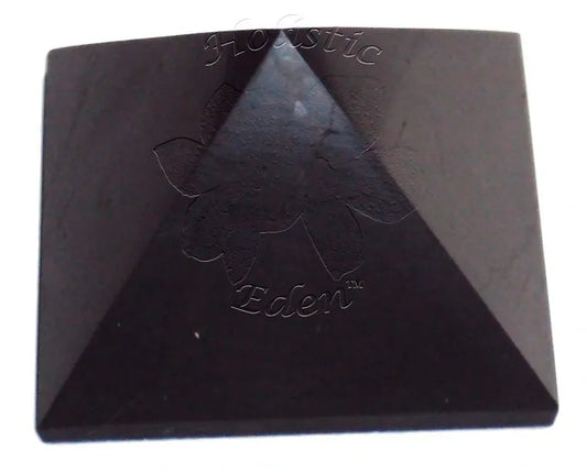 60mm Shungite Polished Pyramid EMF Protection, Air Purifier Crystal Health Stone