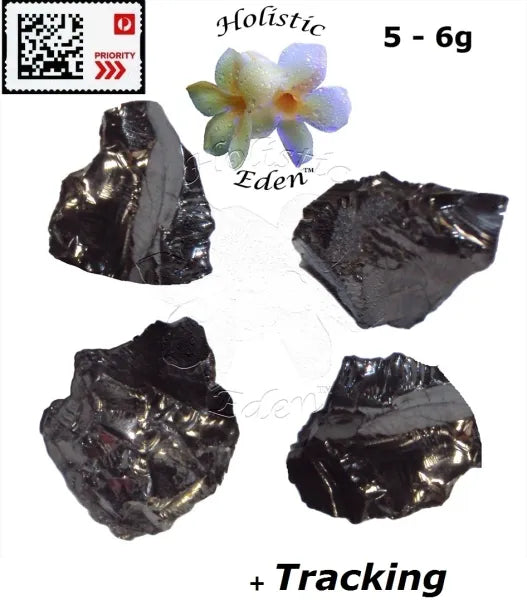 5 Gram Elite Noble Shungite Rough Crystal Miracle Healing Stone EMF Protection
