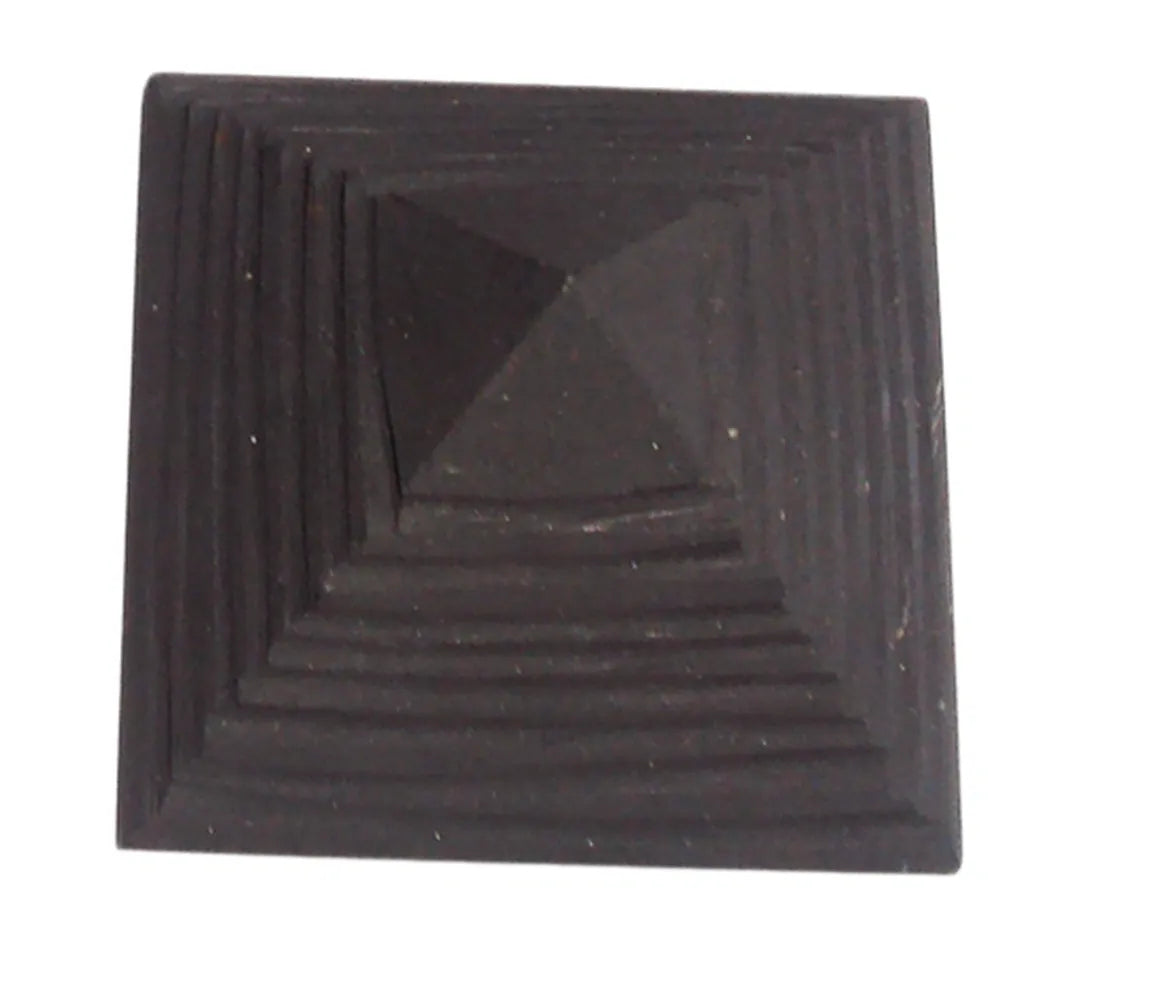 70mm Shungite Ribbed Pyramid EMF Protection, Air Purifier Crystal Health Stone