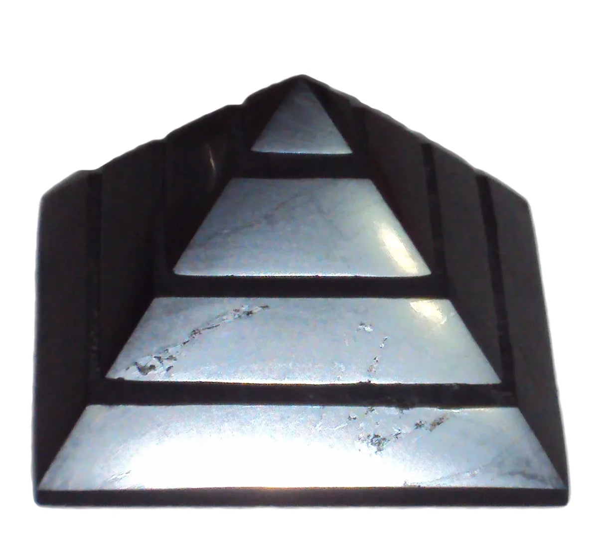 70mm Shungite Sakkara Pyramid, EMF Protection, Air Purifier Crystal Health Stone