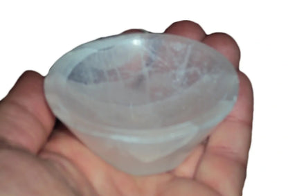 75 - 80mm Selenite Bowl High Quality Round Moroccan Crystal Charging Bowl