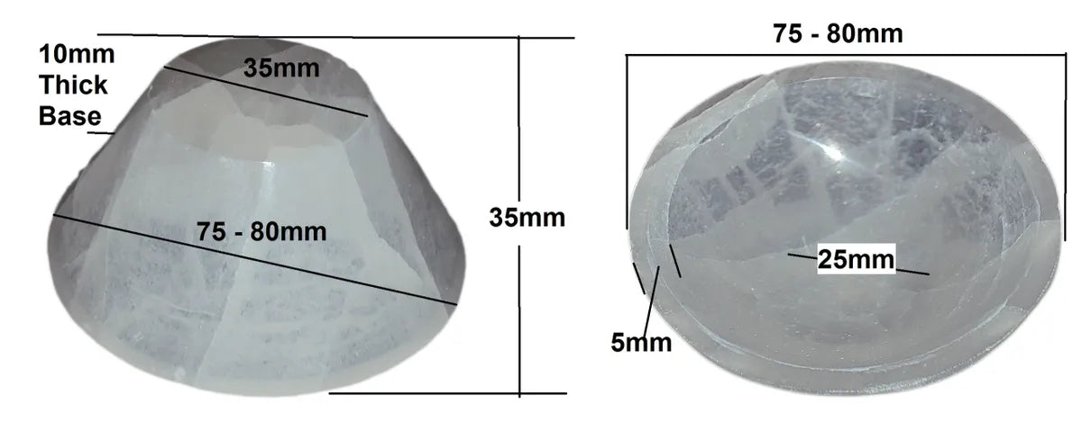75 - 80mm Selenite Bowl High Quality Round Moroccan Crystal Charging Bowl