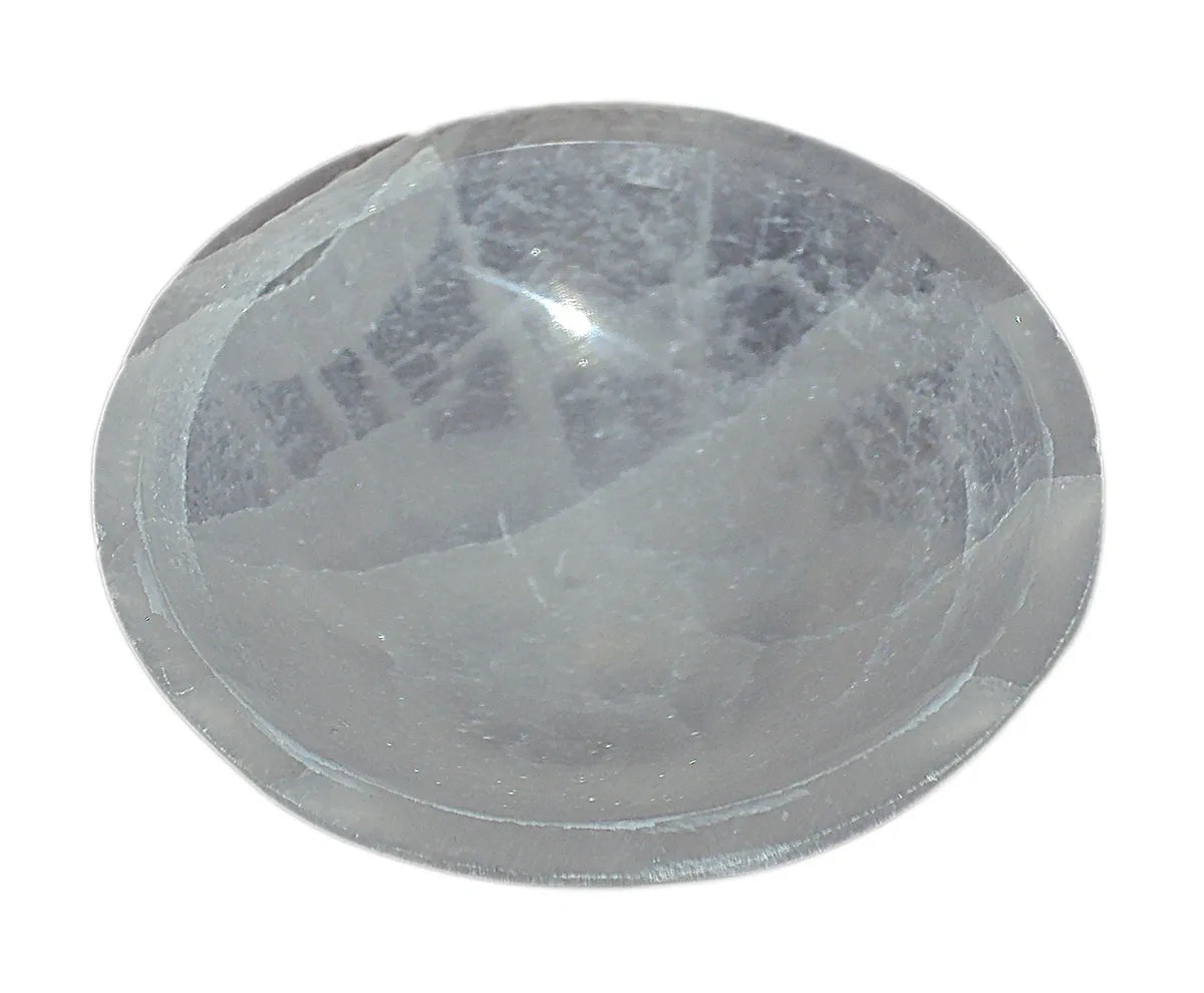 75 - 80mm Selenite Bowl High Quality Round Moroccan Crystal Charging Bowl