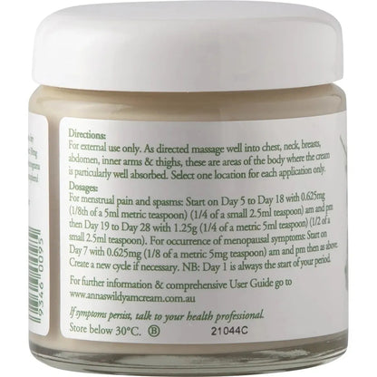 Anna's Wild Yam Cream (Her) Menstrual & Menopausal symptoms 100g