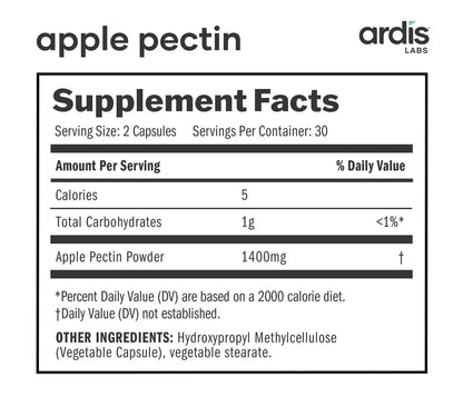 Ardis Labs Apple Pectin Capsules - Natural Chelator