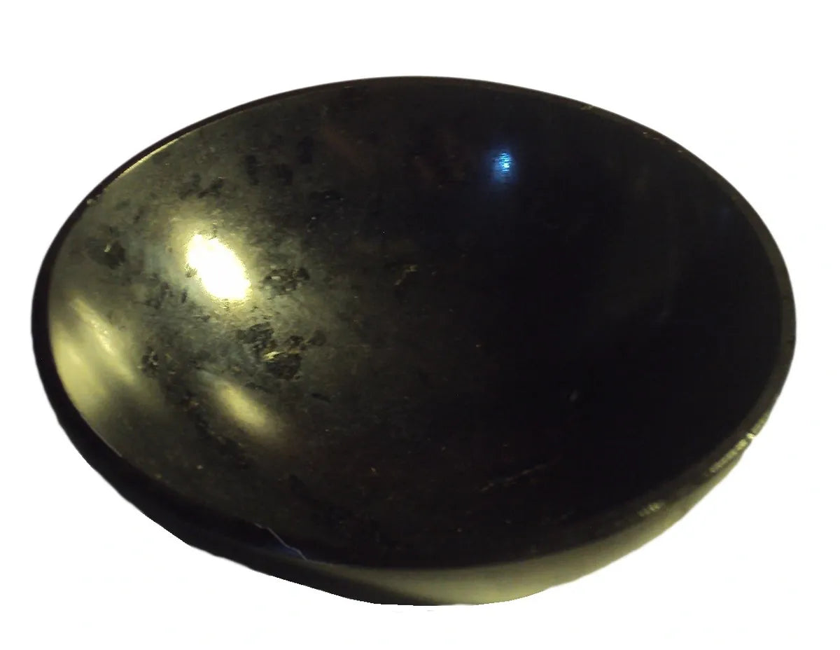 Black Tourmaline Crystal Bowl Chalis Phone Holder Energizer EMF Protection