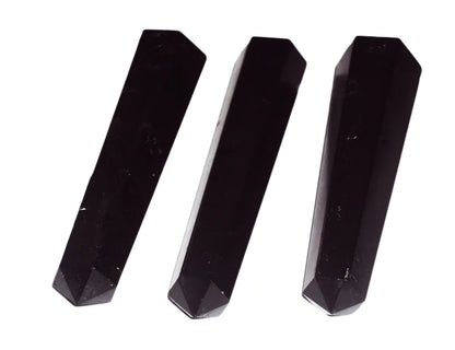 Black Tourmaline Crystal Double Terminator Tower Obelisk Generator EMF Protect