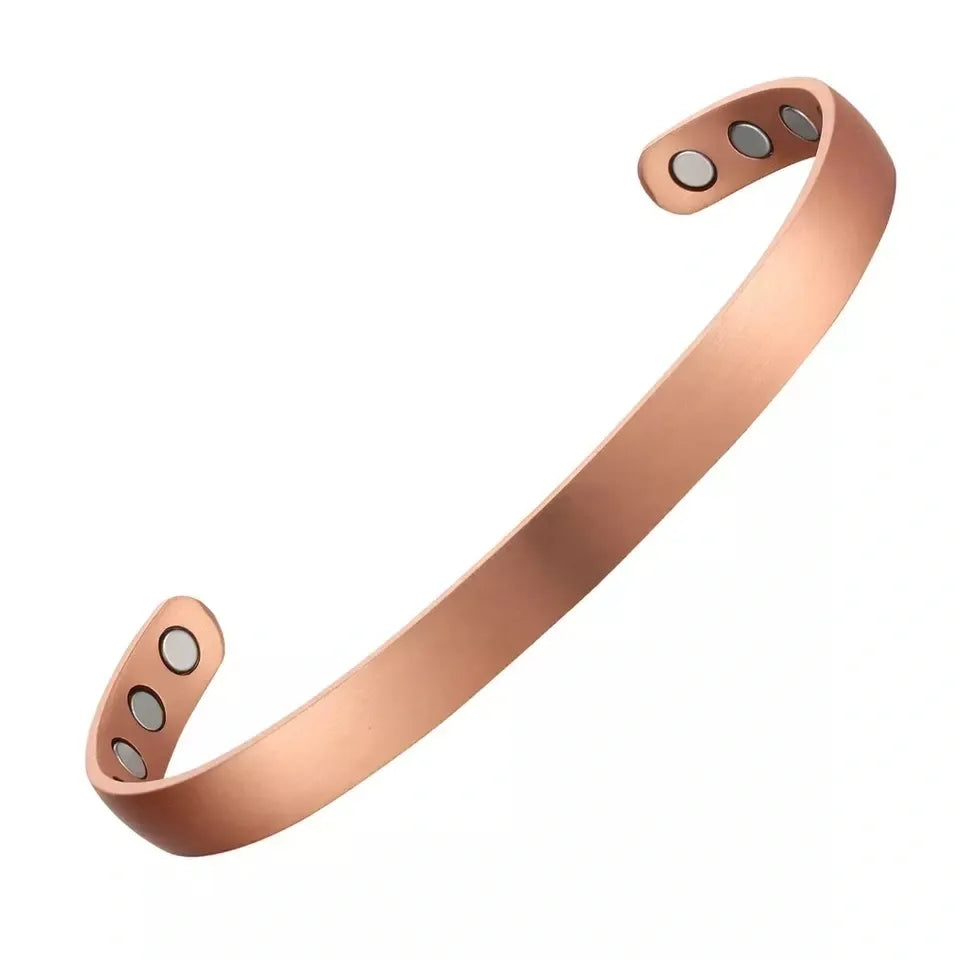 Brushed Copper Magnetic Bracelet Arthritis Pain Relief Bangle