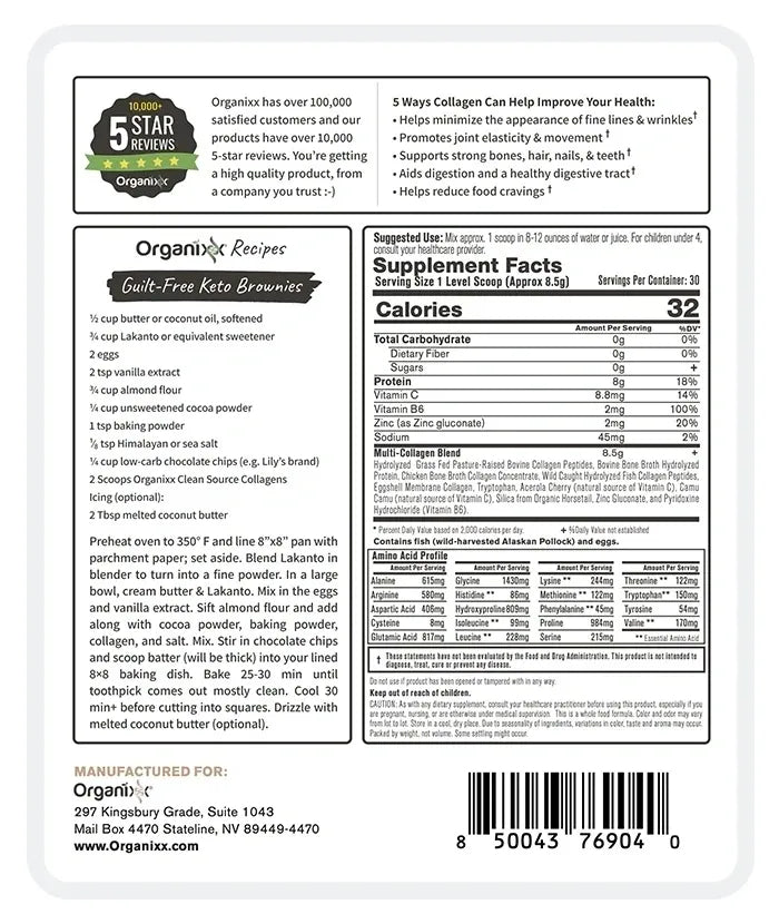 Clean Sourced Collagens (30 servings)