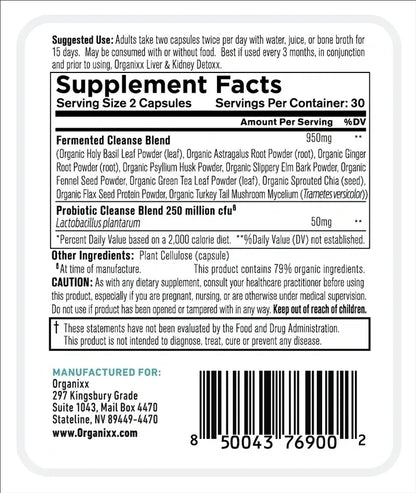 Colon & Lymphatic Cleanse - Fermented Botanical Blend Supports Healthy Gut