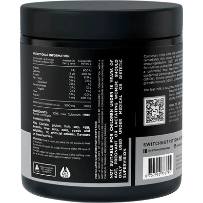 Switch Colostrum 100% Pure Colostrum Powder Immune Boosting High Grade 150g
