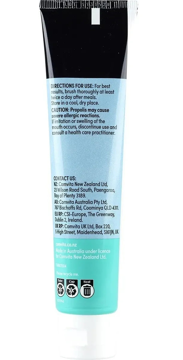 Comvita Bee Propolis Toothgel Toothpaste Gently Cleans Mild Mint 90g