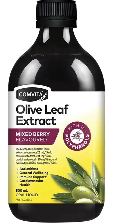 Comvita Liquid Olive Leaf Extract Berry Immune Health Cholesterol Antioxident