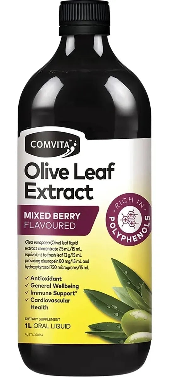 Comvita Liquid Olive Leaf Extract Berry Immune Health Cholesterol Antioxident