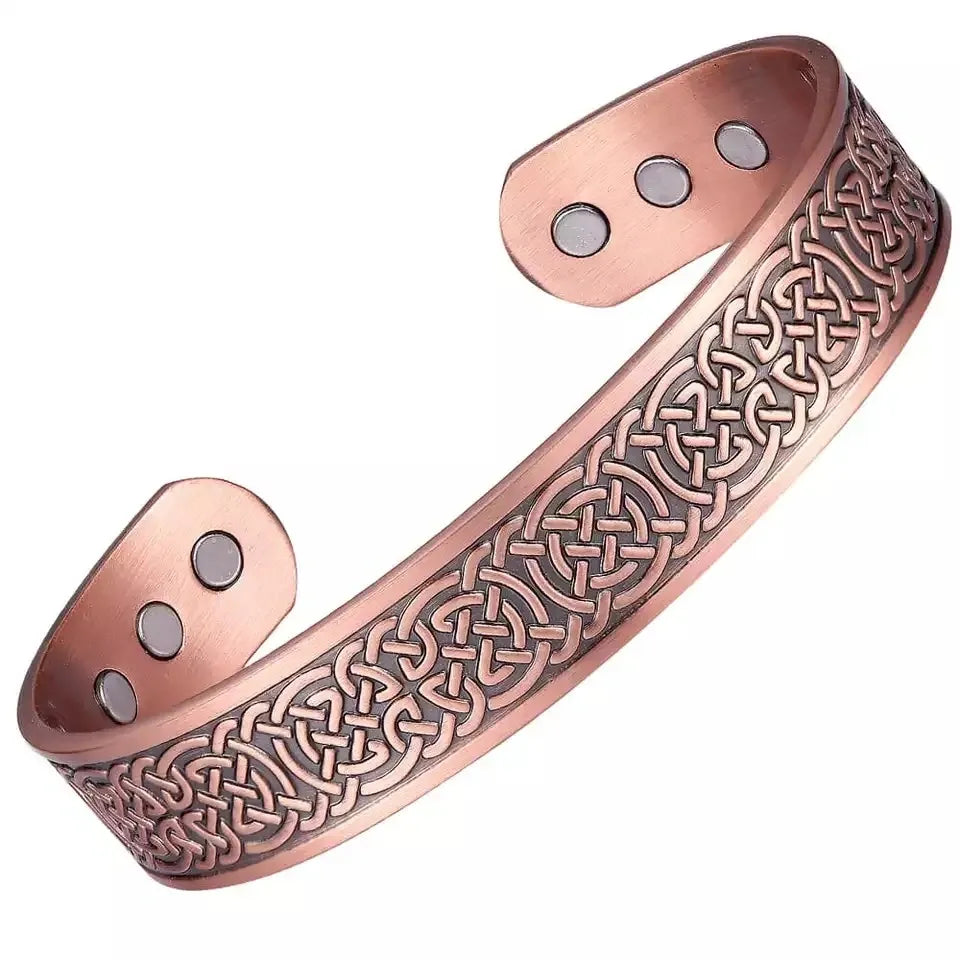 Copper Magnetic Bracelet Arthritis Pain Relief Bangle 99.9% Pure - Celtic-2