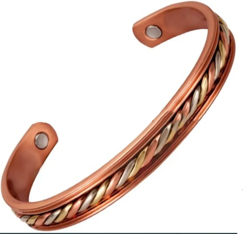 Copper Magnetic Bracelet Arthritis Pain Relief Bangle Healing Therapy 99.9% Pure
