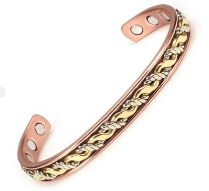 Copper Magnetic Bracelet Arthritis Pain Relief Bangle Healing Therapy 99.9% Pure
