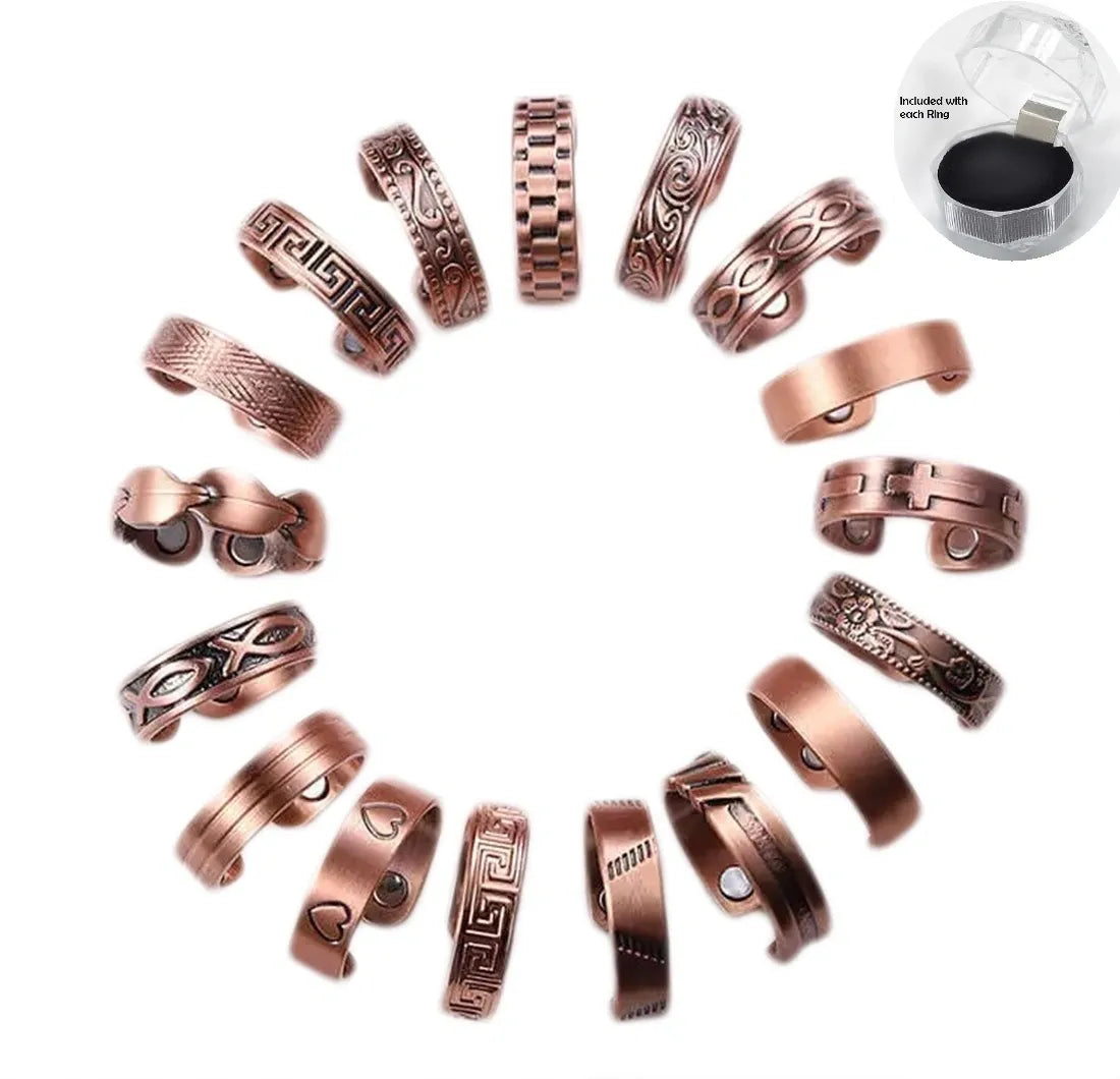 Copper Magnetic Ring Arthritis Pain Relief Bangle Healing Therapy 99.9%